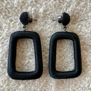 Chico's Black Rectangular Earrings